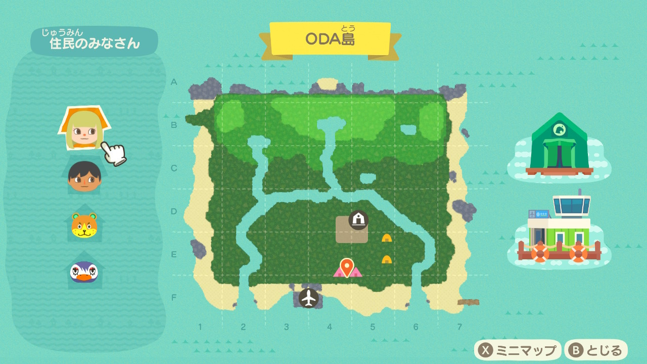 ODA島のマップの記事用の画像です。